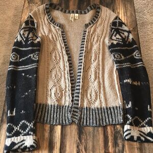 Women’s Large BKE Brown/Black Cardigan Sweater